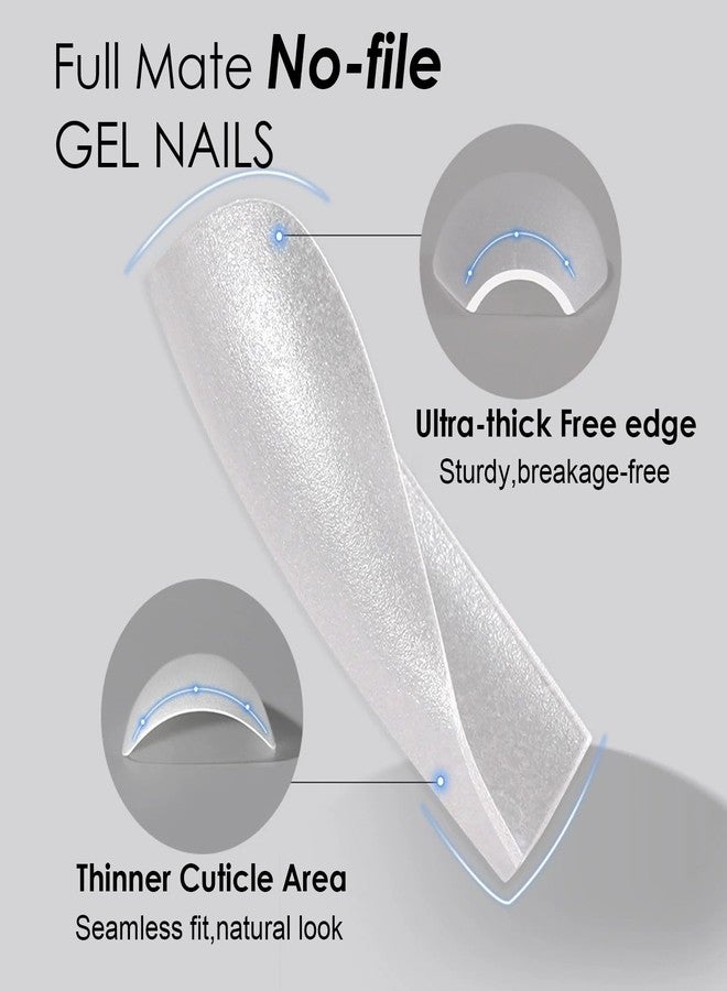 SINOKAME Extra Extra Short Coffin Nail Tips, No File Matte XXS Coffin Soft Gel Fake Nails Full Cover, Petite Nails for Small Regular Nail Beds,Clear Fake Acrylic Nails for Extension,15 Sizes 360Pcs - Image 4
